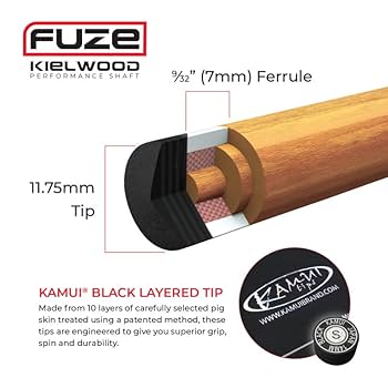 ギルバート J&B キュー　銘木パープルハート使用 Amazon.co.jp: Pure X FUZE 11.75mm チップ キールウッド